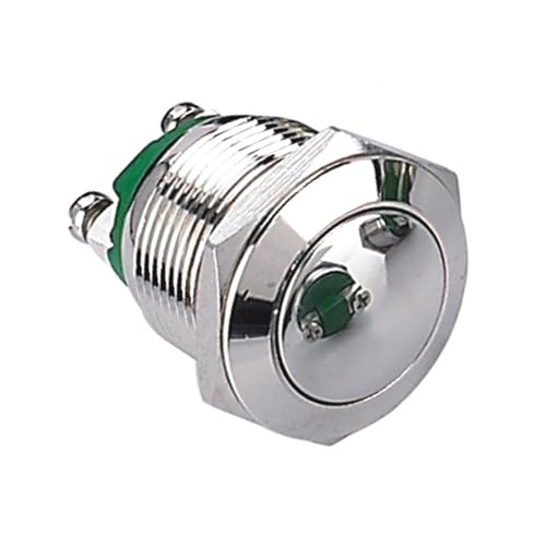 Pulsador redondo de 19mm momentáneo para domótica y timbres de hogar