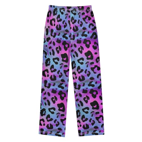 ALAZA Leopard Print Black Color Pajama Lounge Pants Long Sleep Pajama Bottoms with Pockets2