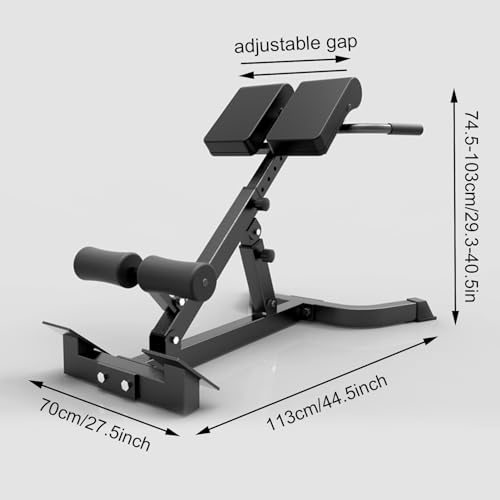Macchina per l'estensione della schiena, panca regolabile per iperestensione per l'allenamento della forza addominale e delle gambe, attrezzatura da palestra domestica, supporta fino a 150 kg