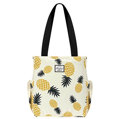 Image of KAMO Floral Tote Bag - Waterproof Lightweight Handbags Travel Shoulder Bag for Hiking Yoga Gym Swimming Travel Beach