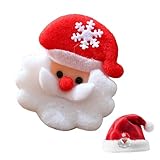 Weihnachtsflicken zum Aufbügeln, festlicher, weicher Plüsch, zum Wiederzusammenbauen, Nähdekoration, Weihnachtsmann-Reparaturflicken – für Familie, Freunde, Heimbegeisterte, Indoor-Nähgeschäft, Kinder