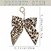 2 PCS Leopard Print Bow Bag Charm Cute Purse Bag Charms Fashion Bow Keychain Soft Fabric Car Key Rings for Handbags Bag Backpacks Messenger Decorative Accessories for Women and Girls（Yellow, White）