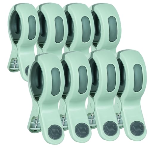 8 Stück Große Handtuchklammern für Strandliegen Winddicht Wäscheklammern Strandtuch Klammern Badetuch Klammern Stabil Towel Clips für Sonnenliegen Pool Stuhl Liege Bettwäsche Kleidung