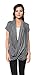 Free to Live Women's Lightweight Short Sleeve Criss Cross Pullover Nursing Top Charcoal