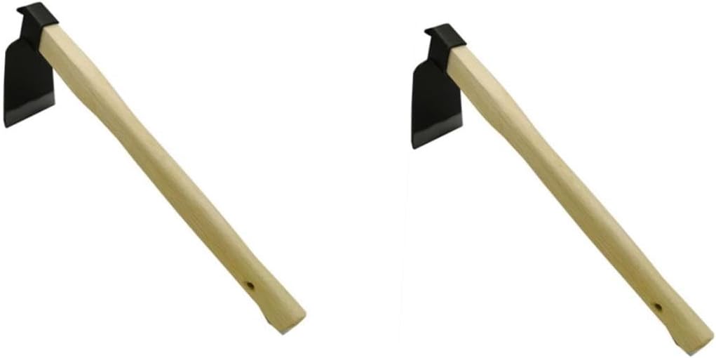 VANZACK 2pcs Garden Hoe for Digging Loosening Soil and Planting Ergonomic Handle Weeding Tool for Outdoor Gardening and Transplanting