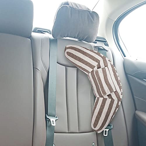 Image of PENINSULA LOVE Kids Car Travel Pillow Car Seat Belt Pillow Cute Plush Headrest Neck Cushion Safety Strap Cover Universal Fit