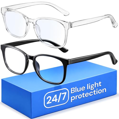 Gaoye Blue Light Blocking Glasses - Fashion Square Eyeglasses Anti UV Ray Computer Gaming Glasses Blue Blockers for Women/Men