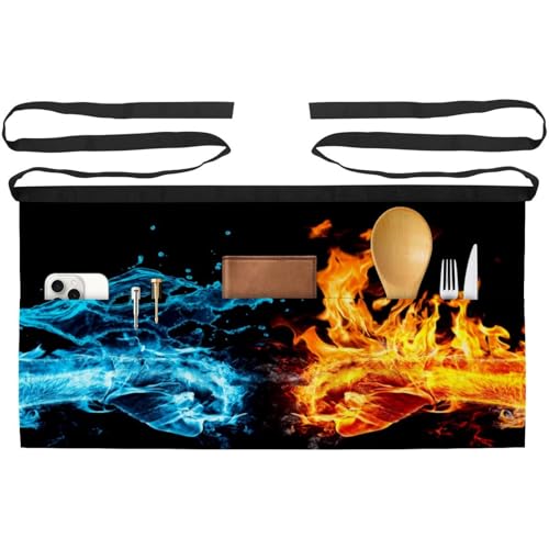 Demi-tablier multicolore 60x30.5cm idéal pour la pâtisserie et le nettoyage