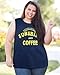 rosemia Tank Tops for Women Summer Sunshine and Coffee Graphic T-Shirts Sleeveless Casual Ladies Loose Tunic Blouse(Sunshine Deep Blue, XL)