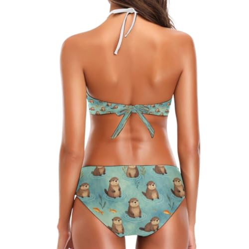 Bikini bleu sarcelle enveloppant idéal pour vos séances de bronzage à la plage - 5