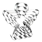 Angel Cookie Cutters Shapes Set for Kids Birthday Party Religious Baptism Christmas Baking - 5 inch, 4 inch, 3 inch, 2 inch - Stainless Steel