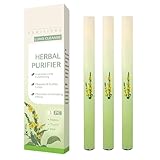 3Stück Mullein Kräuter-lungenreiniger, Mullein Lung Purifier Upgraded Herbals Diffuser Pen Zur Stressabbau, Natural Inhaler Stick For Breathing Ease,Botanical Mulleins Lungenreinigungsdiffusor