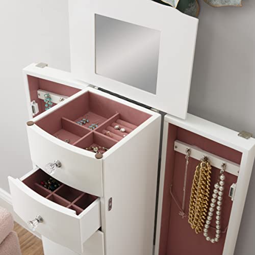 Powell 929-521 Furniture Jewelry Armoire, White thumb #4