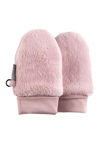 Sterntaler Fäustlinge ohne Daumen aus Teddyflausch mit Bündchen aus Stretchmaterial (Bio) Unisex - Baby und Kinder Handschuhe gefüttert - mattrosa, 0