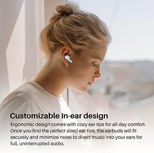 TOZO A2 Mini bezprzewodowe słuchawki Bluetooth, 13,5 cm, lekkie słuchawki douszne, wbudowany mikrofon, wodoodporność IPX5, wciągający dźwięk premium, połączenie na duże odległości, zestaw