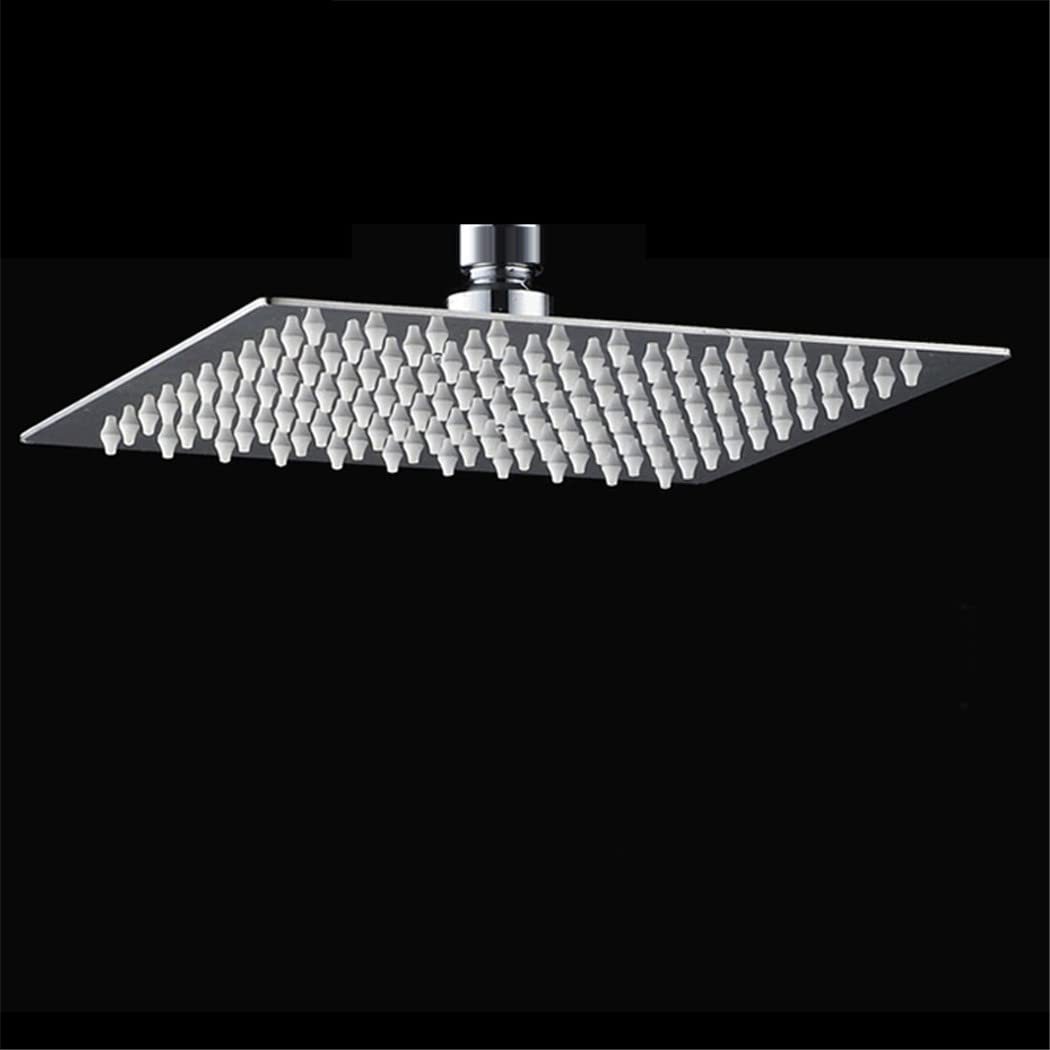 Pommeau de douche carré ultra fin en acier inoxydable pour douche italienne moderne