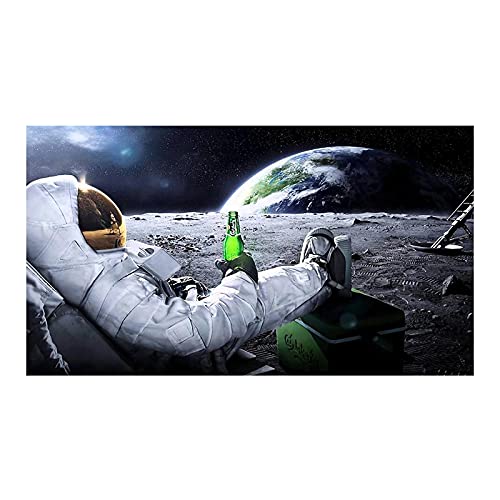 Astronaute sur la Lune paysage toile art espace affiches photos 70x140