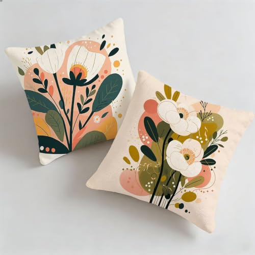 Housse coussin extérieur imperméable 45x45cm chic fleur - 2