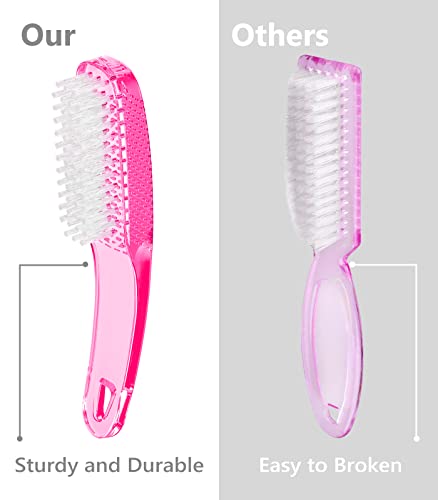 Nail Brush For Cleaning Fingernails, Larbois 4Pack Handle Grip Nail Brushes Fingernail Brush For Cleaning Nail Scrub Brush For Toes And Nails Women Men (Color1) #TOP1