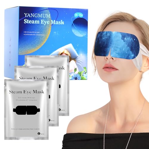 SDSM 20pcs Masque Chauffant Yeux, Masques Yeux Chauffants Jetable Auto-Chauffant à La Vapeur Douce pour Soulager Yeux Secs, La Fatigue Oculaire, Cernes et poches, Détendre Yeux (Sans Parfum)