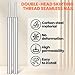 Deozu 100 Pcs Double-Head Skirting Nails with 2 Pcs Sleeve Tool, Double Sided Nails, Double-Headed Nail, Double Head Skirting Nail Tool