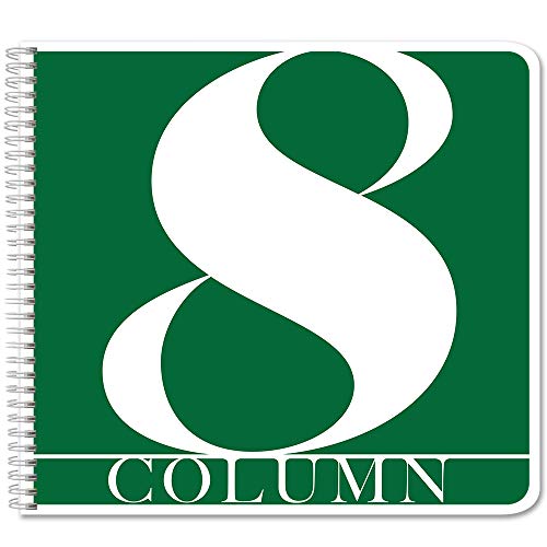 BookFactory 8 Column Log Book, Wire-O, 100 Pages