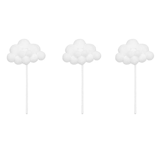 Miniatura 3 de Amosfun 5 piezas de decoración de pastel de dibujos animados 3D de nube, decoración de tartas de fiesta, día de San Valentín, boda, compromiso,