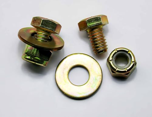Image of 5 /16 inch x 1 /2 inch Hex Head Bolt by Color Galvanization with Nylon Lock nut and Large Size Washer Assortment Kit,Alloy Steel,Grade 5.(10pcs Pack),by Metalsuberg
