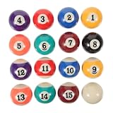 Abaodam 16 Stück Teiliges Mini billardkugel Verschleißfestem Harz Präzise Runde Poolkugeln für Kleine Billardtische für Spielzimmer Bars und Spieler Aller Niveaus