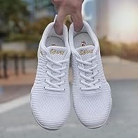 Dame Split Sole Athletic Schuhe Trainer leichte Atmungsaktiv Jazz Fersenschuhe Training Komfort Tanzsneaker Moden Laufschuhe Leichte Schuhe Weiß 40 – Ansicht 2