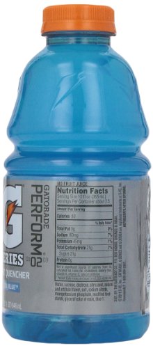 Gatorade Sports Drink, Cool Blue, 32-Ounce Bottles (Pack of 12)