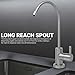 Metpure Non Air NSF Certified Gap RO Drinking Water Filtration System Water Dispenser Spout (Brushed Nickel) Euro Style with Drinking Water Faucet Wrench.