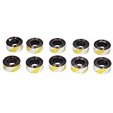 Ghzste 10pcs 2.5cm x 60m Reflectante Ahuyentador de Aves Cinta Repelente de Pájaros para Jardín Rojo Plateado + Amarillo Plateado