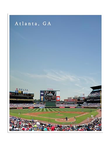 Atlanta BraveS Art Stadium Baseball Poster (12x18)
