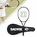 predolo Lightweight Tennis Racquet with Carrying Bag for Park Activities, Gold