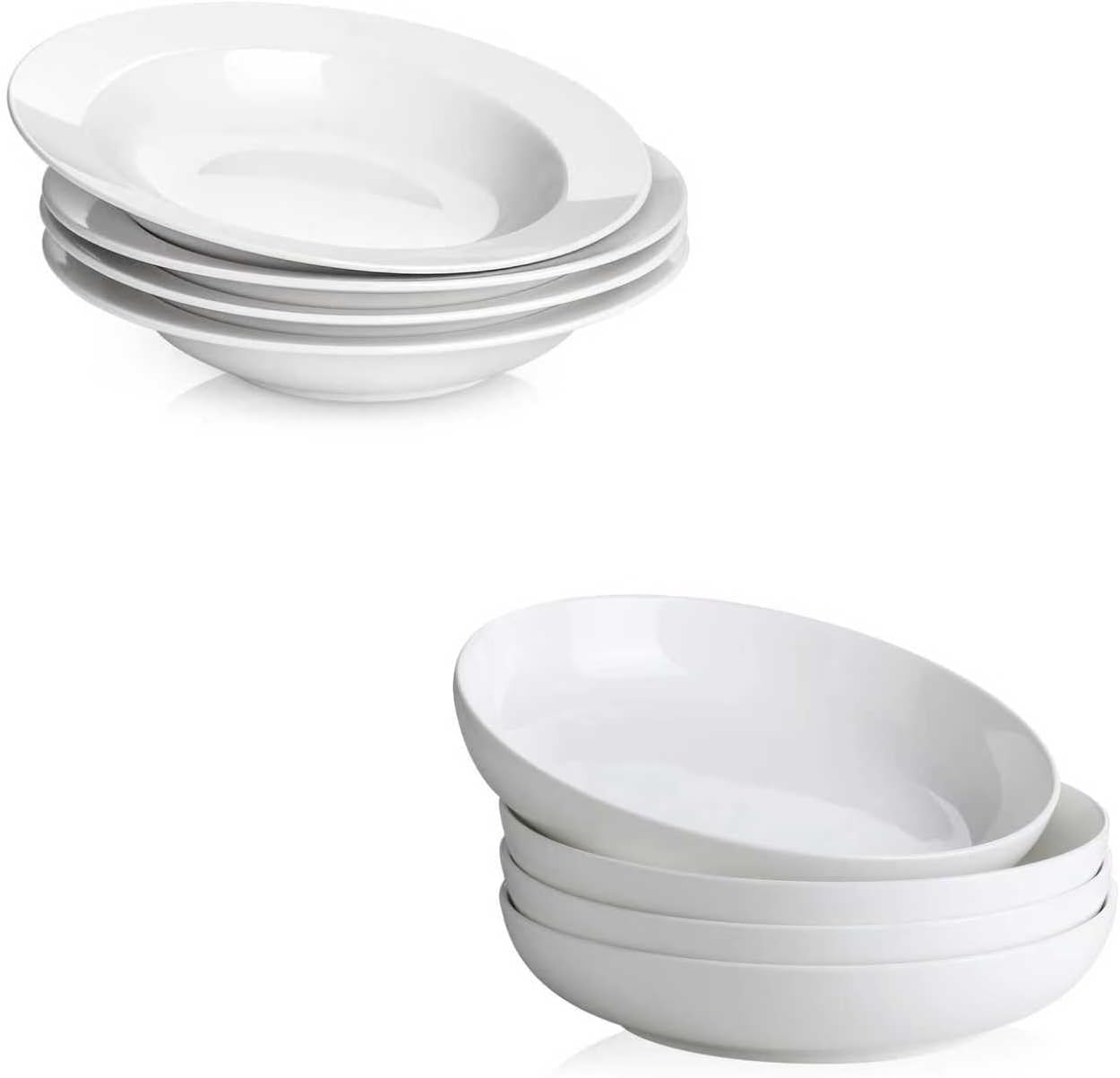 Y YHY Dinner Plates Pasta Bowls 22oz