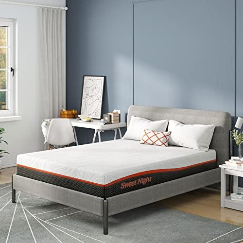 Sweetnight Queen Size Mattress, 10 Inch Hybrid Mattress in a Box, Cool Gel Memory Foam & Innerspring Mattress for Support & Pressure Relief, Medium Firm Bed Mattress Queen Size