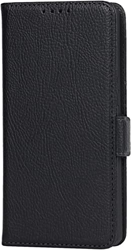 Étui pour iPhone 13 en cuir véritable noir, une housse élégante et antichoc - 5
