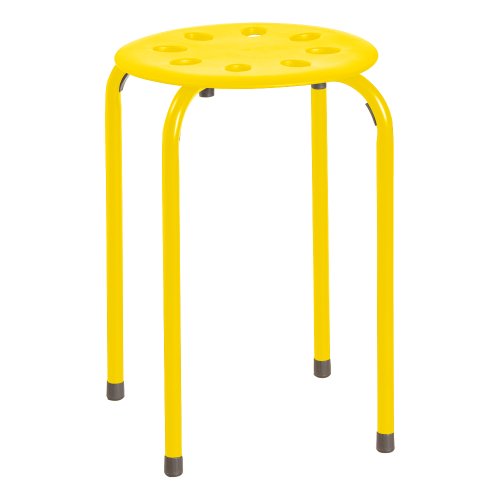 Norwood Commercial Furniture - Nor-1101Ac-So - Assorted Color Stacking Stools - Stackable Stools For Kids And Adults - Flexible Seating For Home, Office, Classrooms - Plastic/Metal 17.75" (Pack Of 5) #TOP5