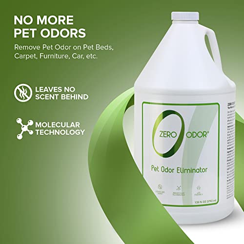 Zero Odor Pet Odor Eliminator - Air Cleaner, Purifier & Deodorizer - More Than An Air Freshener - Actually Eliminates Odors At A Molecular Level - Refill (128 Ounces) #TOP1