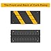 OranclUS Rubber Curbside Bridge Ramps, Heavy Duty Driveway Curb Ramps with Yellow Reflective Strips for Car, Truck, Scooter, Wheelchair, Garage, Loading Dock, Sidewalk (2 Pack)