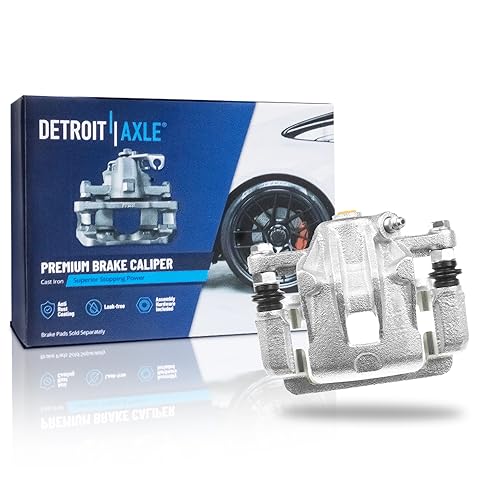 Image of Detroit Axle - Rear Left Brake Caliper for 2004 2005 2006 Kia Amanti Disc | Brake Caliper w /Bracket Replacement Driver Side Assembly