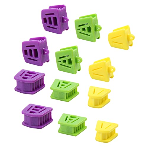 Aiocoid Dental Bite Block Oral Silicone Mouth Prop Support Saliva Ejector Suction Tip Large Medium And Small(12Pcs Multi Colors) #TOP4