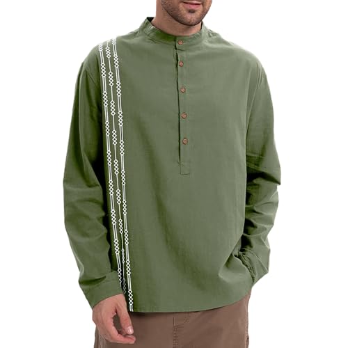 Chemise homme manches longues en coton mélangé pour style casual