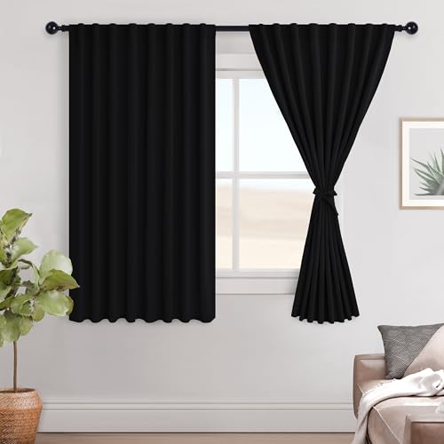 Hiasan Black Out Curtains 72 Inches Long 2 Panels Thermal