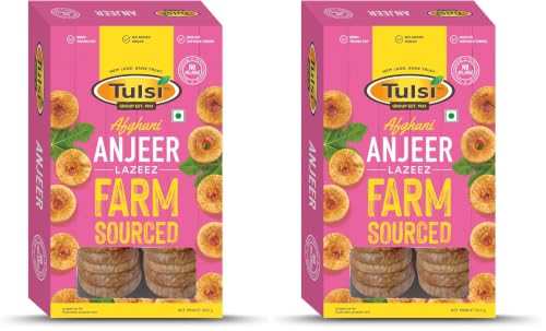 Image of Tulsi Afghan Anjeer Lazeez 500g | Figs Dry Fruits | Dried Afghan Anjeer | Rich Source of Vitamins & Dietary Fiber | Healthy Snack | Low in Calories | Fat Free | Farm Sourced | Large Size | Light Color