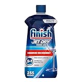 Finish Jet-Dry Dishwasher Rinse Aid, Compatible with Dishwasher Detergent, Prevents Spots & Residues, Dries, Shine & Protects, 23 oz, 225 Washes.