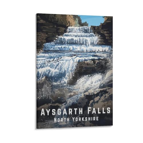 Poster sur toile cascade Aysgarth une idee cadeau originale et elegante