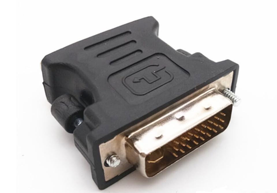 DVI Male to VGA Female Adapter High Speed DVI-I24+5 Port Converter for HDTV, Plasma, DVD and Projector (Supports bidirectional Transmission)