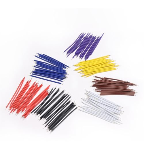 ELLANA Cable Flexible Tin-Plated Copper Fly Jumper Wire, 24 AWG Electron Solder Cable, PVC Insulated Conduct Connector Line, 140Pcs Extension Connector (Color : Length 150mm)